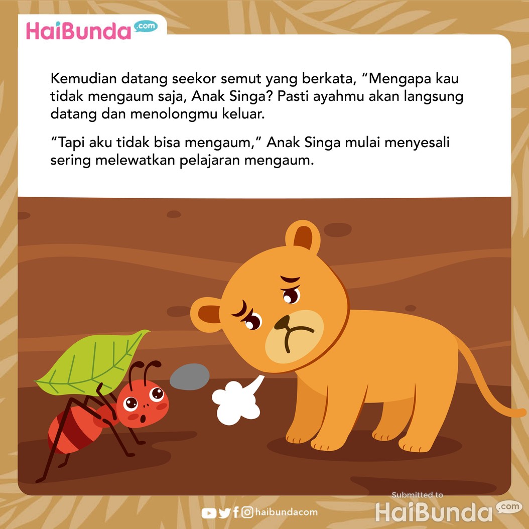 Cerita Fabel: Anak Singa yang Tidak Mau Mengaum