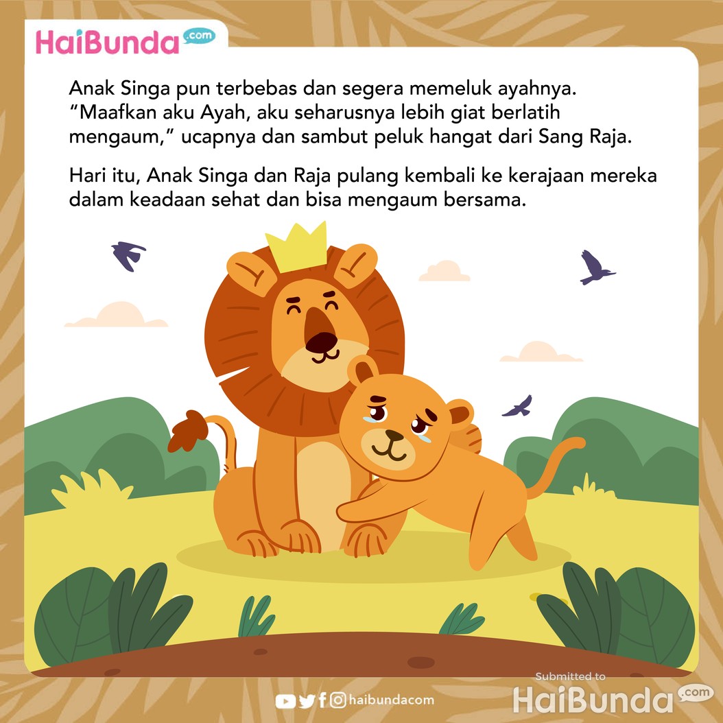 Cerita Fabel: Anak Singa yang Tidak Mau Mengaum