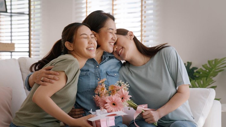 Ilustrasi ibu dan anak Ilustrasi ibu dan anak