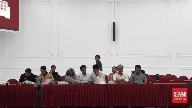 Perwakilan tim kampanye dari tiga paslon hadir dalam rapat koordinasi dengan KPU untuk membahas speutar debat capres cawapres.