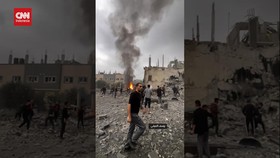 VIDEO: Suasana Pilu Detik-detik setelah Israel Bombardir Kamp di Gaza
