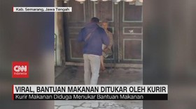 VIDEO: Viral, Bantuan Makanan Ditukar oleh Kurir