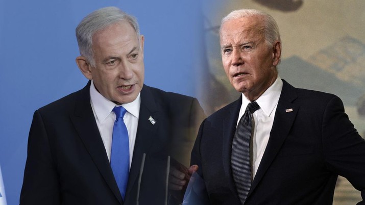Foto Kolase Presiden AS Joe Biden dan PM Israel Benjamin Netanyahu. (Getty Images)