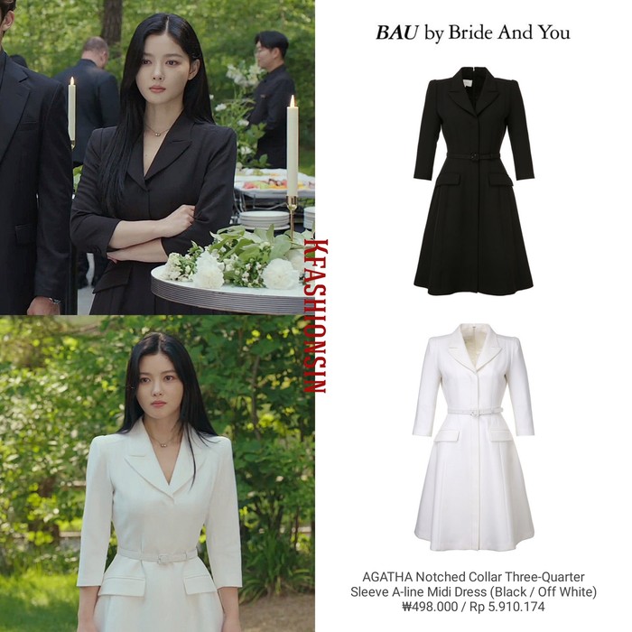Sama-sama memberi kesan elegan pada Yoo Jung, kedua dress dari Bride and You ini memiliki harga Rp5,9 juta. /Foto: instagram.com/kfashionsin