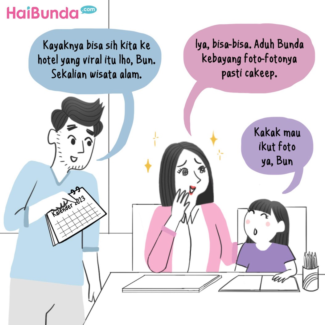 Komik HaiBunda Mana Ada Bunda Bisa  Liburan Nikmat?