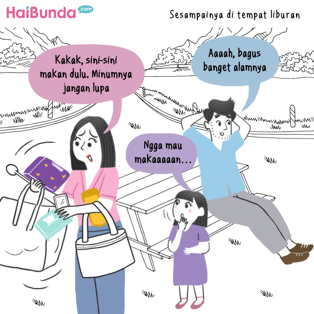 Komik HaiBunda Mana Ada Bunda Bisa  Liburan Nikmat?