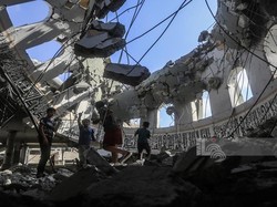 Masjid Kuno Abad 13 Hancur Akibat Bom Israel di Gaza