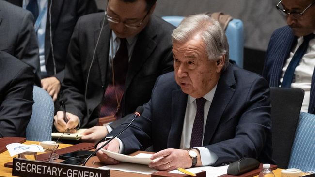 UN Secretary General Antonio Guterres Pushes for Ceasefire in Gaza Despite US Veto – CNN Indonesia