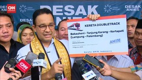 VIDEO: Kampanye di Lampung, Anies Janji Bangun Kereta Double Track