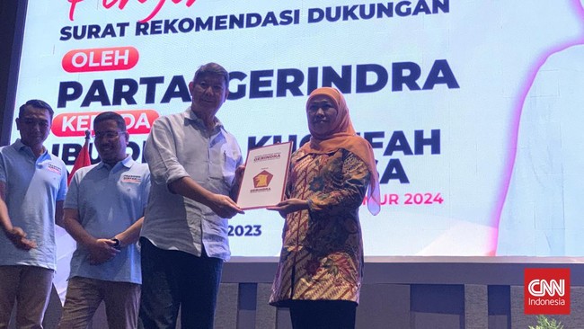 Khofifah akan menyelesaikan masa jabatannya sebagai Gubernur Jatim pada akhir Desember 2023 ini.