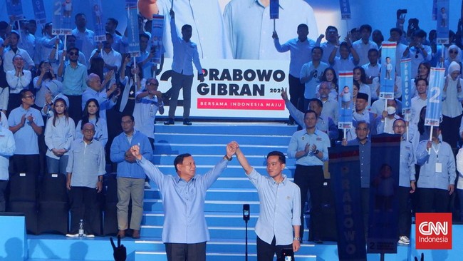 Survei Polling Institute mencatat kenaikan elektabilitas Prabowo-Gibran sebesar 2,6 persen. Survei digelar 15-16 Januari.