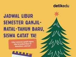 Infografis: Jadwal Libur Semester Ganjil-Natal-Tahun Baru, Siswa Catat Ya!