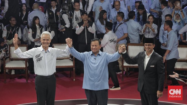 Dalam survei terbaru LSI Denny JA, pasangan Prabowo-Gibran unggul dengan elektabilitas 43,3 persen. Sementaran Anies-Cak Imin kedua dan Ganjar-Mahfud MD ketiga.