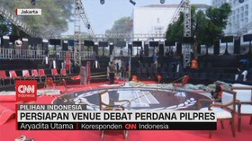 VIDEO: Persiapan Venue Debat Perdana Pilpres