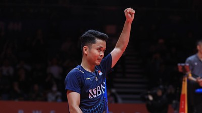 Anthony Ginting berhasil mengalahkan Shi Yuqi dalam laga BWF World Tour Finals 2023 di Hangzhou, Kamis (14/12).