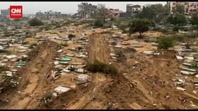 VIDEO: Serangan Tank Israel Rusak Pemakaman Warga Palestina