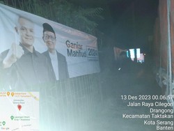 TPN Dapat Info 70 Baliho di Banten Hilang Jelang Kampanye Mahfud
