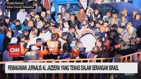 VIDEO: Pemakaman Jurnalis Al Jazeera Yang Tewas Dalam Serangan Israel