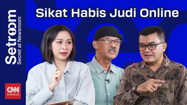 Saksikan talkshow Secret At Newsroom dengan tema Sikat Habis Judi Online di situs CNN Indonesia hari ini pukul 19.00 WIB. 