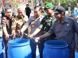 Knalpot Brong dan Obat Berbahaya Dimusnahkan di Nganjuk Jelang Nataru