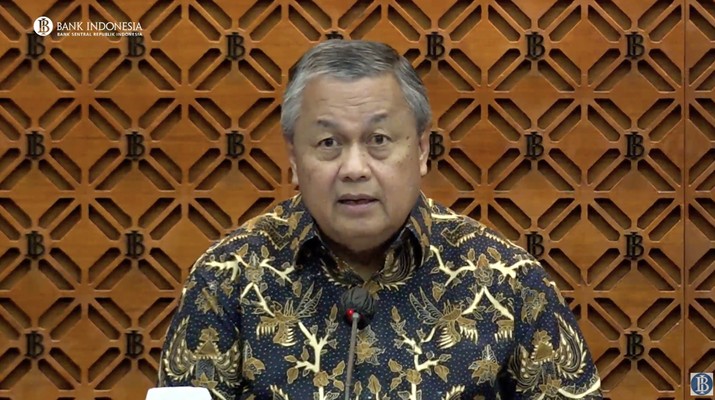 Gubernur Bank Indonersia Perry Warjiyo memaparkan Hasil Rapat Dewan Gubernur Bulanan Bulan Desember 2023. (Tangkapan Layar Youtube Bank Indonesia)