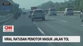 VIDEO: Viral Ratusan Pemotor Masuk Jalan Tol