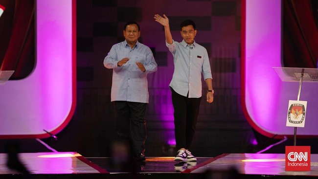 Berikut adalah elektabilitas Prabowo-Gibran berdasarkan hasil empat lembaga survei yang dirilis di pekan terakhir 2023.