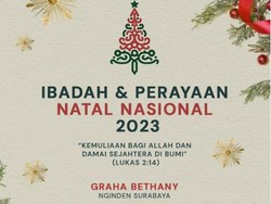 Natal Nasional 2023 di Surabaya: Tema, Jadwal hingga Link Live Streaming