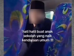 Viral Pria Berpeci Hitam Diduga Lecehkan Siswi SMK di Angkot Ciamis