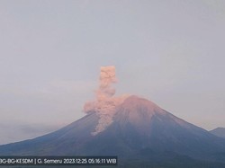 Penampakan Gunung Semeru Erupsi, Luncurkan Awan Panas Sejauh 3 Km