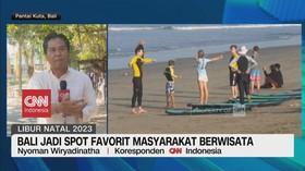 VIDEO: Pantai Kuta Bali Ramai Pelancong