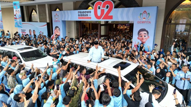 Dalam pidatonya, Prabowo berjanji bakal mencari orang-orang yang dapat memajukan Indonesia apabila terpilih dalam Pilpres 2024.