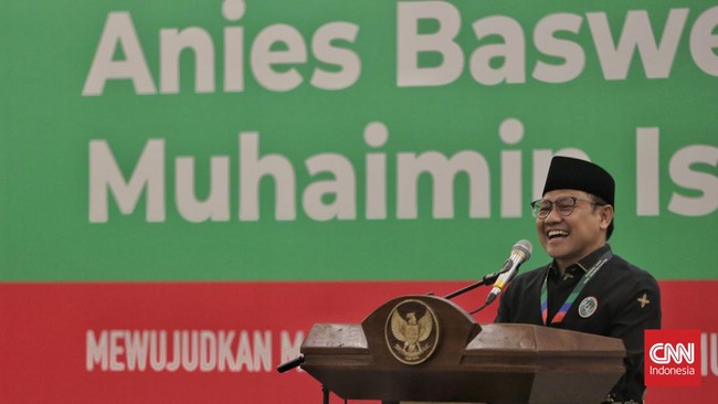 Cawapres nomor urut 1 Muhaimin Iskandar (Cak Imin) mengunggah video pernyataan mantan Ketua PWNU Jatim KH Marzuki Mustaman soal dukungan pesantren untuk AMIN.