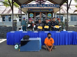 TNI AL Gagalkan Penyelundupan 3,2 Kg Sabu di Nunukan, 1 Kurir Ditangkap