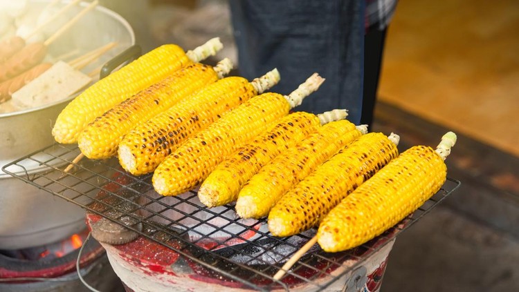 Ilustrasi jagung bakar Ilustrasi jagung bakar