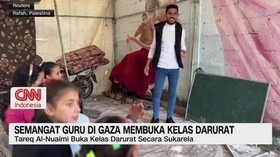 VIDEO: Semangat Guru di Gaza Membuka Kelas Darurat