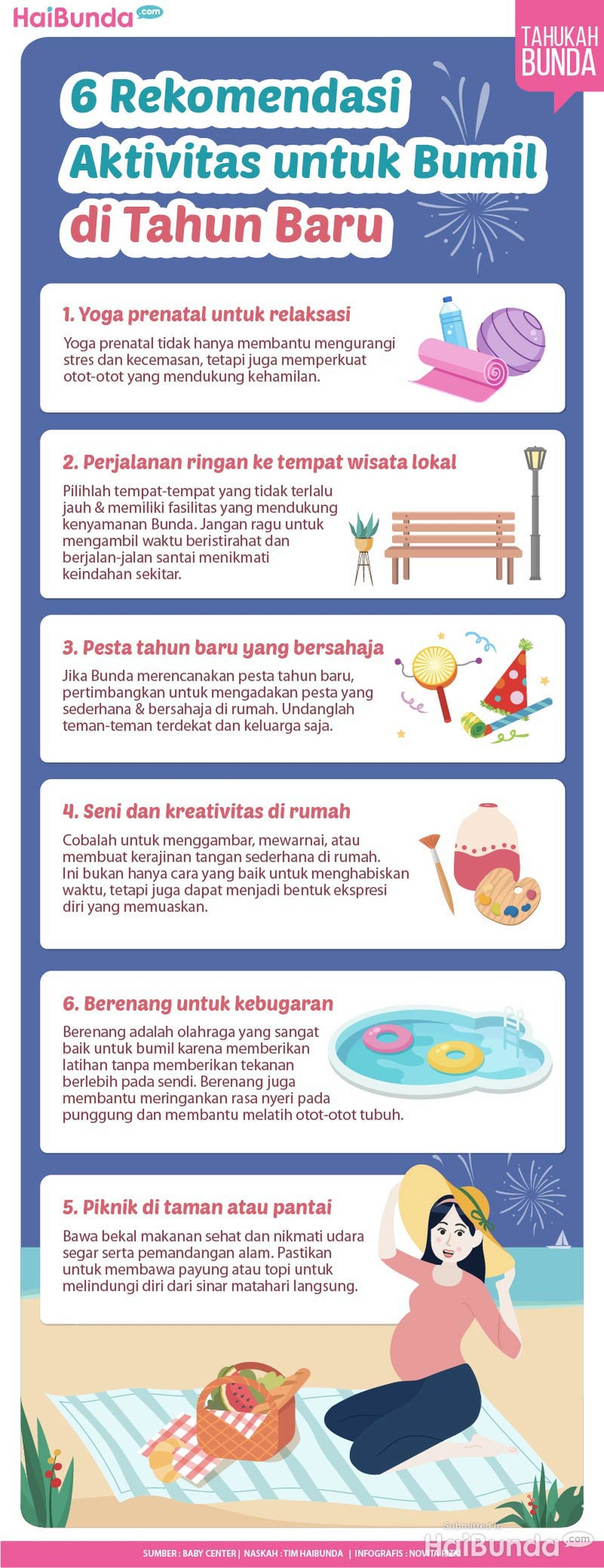 Infografis 6 Rekomendasi Aktivitas untuk Bumil di Tahun Baru Infografis 6 Rekomendasi Aktivitas untuk Bumil di Tahun Baru