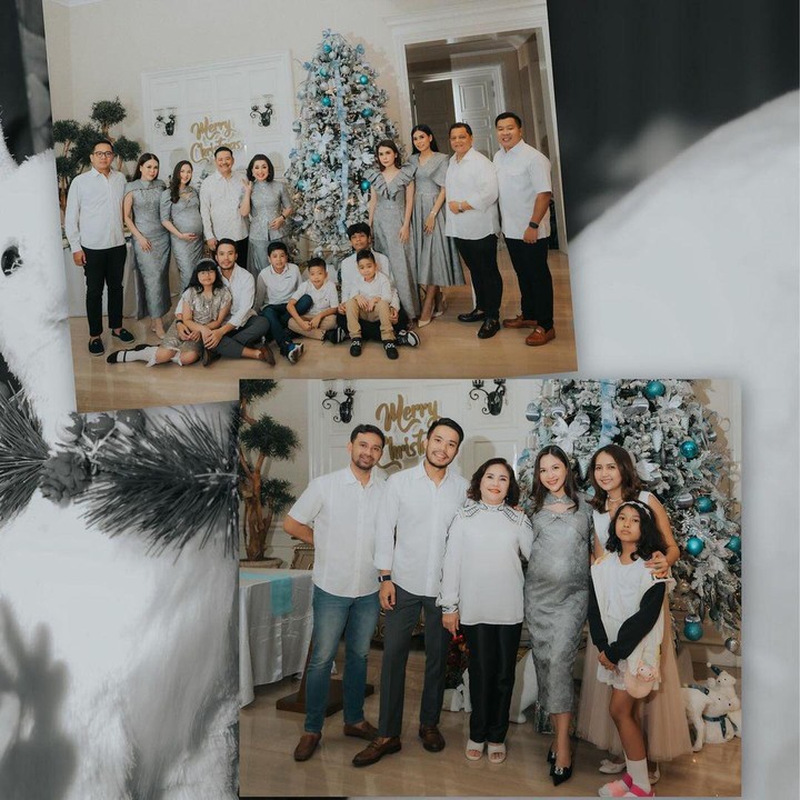 <p>Mila terlihat sangat berbahagia pada momen Natal ini, Bunda. Tak hanya dengan sang suami, Yakup Hasibuan, juga merayakan Natal bersama keluarga besar yang sepakat mengenakan busana bernuansa silver dan putih. (Foto: Instagram: @jscmila)</p>