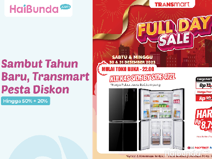 Sambut Tahun Baru, Transmart Pesta Diskon Hingga 50% + 20%