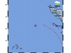 Titik Gempa M 6,6 Guncang Aceh Jaya di Samudra Hindia