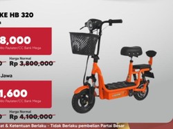 Transmart Full Day Sale! Sepeda Listrik Diskon Gede di Akhir Tahun
