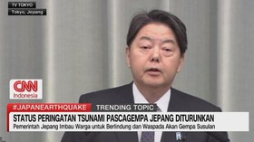 VIDEO: Status Peringatan Tsunami Pascagempa Jepang Diturunkan