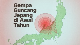 INFOGRAFIS: Gempa Dahsyat M 7,4 Guncang Jepang di Awal Tahun