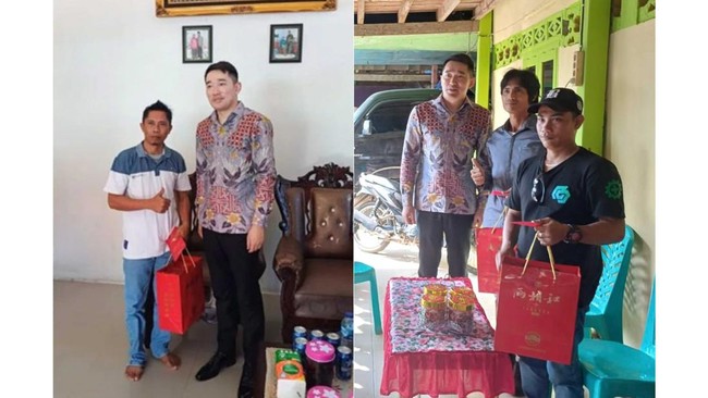 Pimpinan PT GNI melakukan silahturahmi dalam rangka perayaan Natal 2023 dan Tahun Baru 2024 (Nataru) ke karyawan berprestasi dan memberi mereka apresiasi.