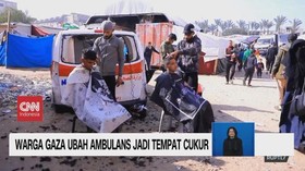 VIDEO: Warga Gaza Ubah Ambulans Jadi Tempat Cukur