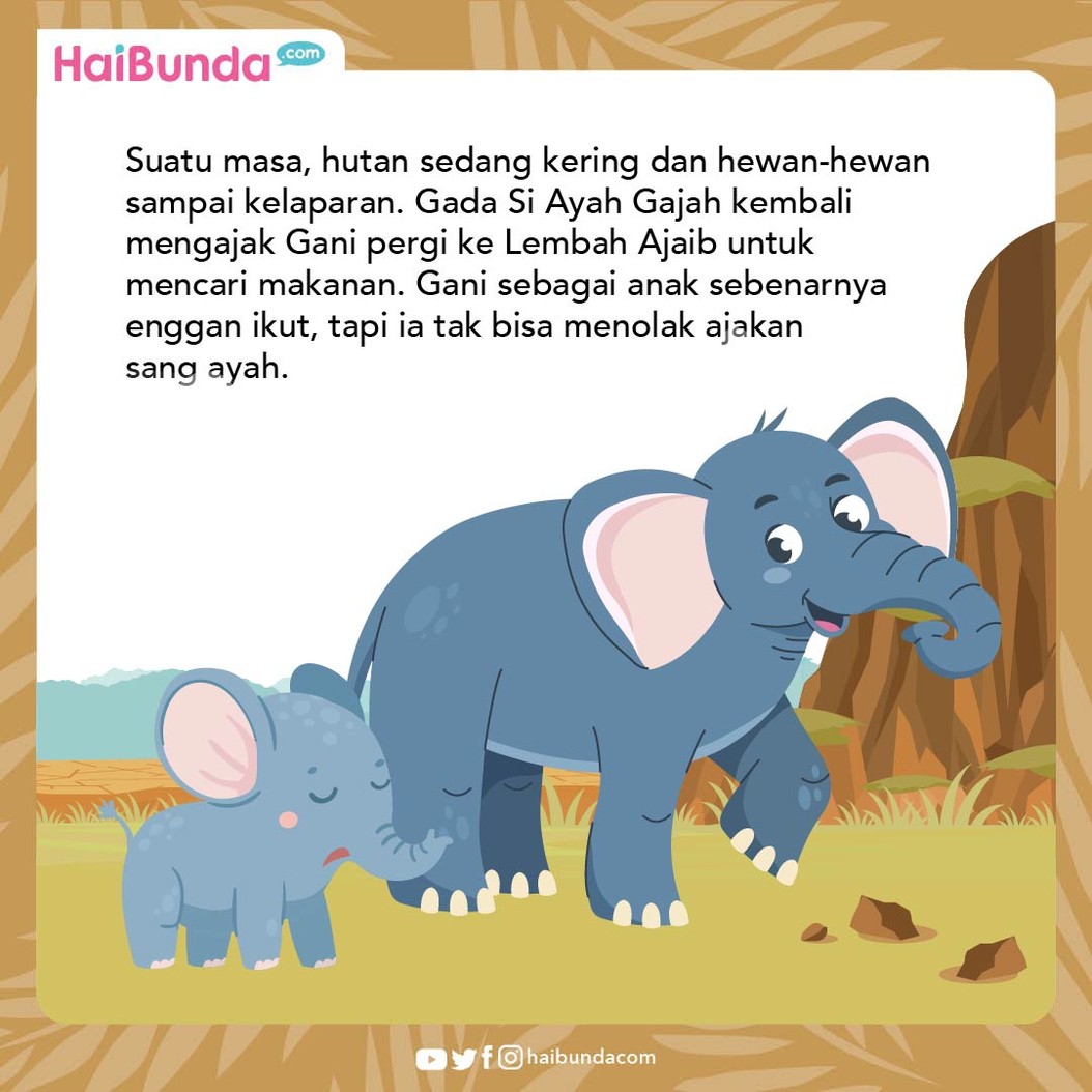 Cerita Fabel Petualangan Gani Si Gajah Penakut