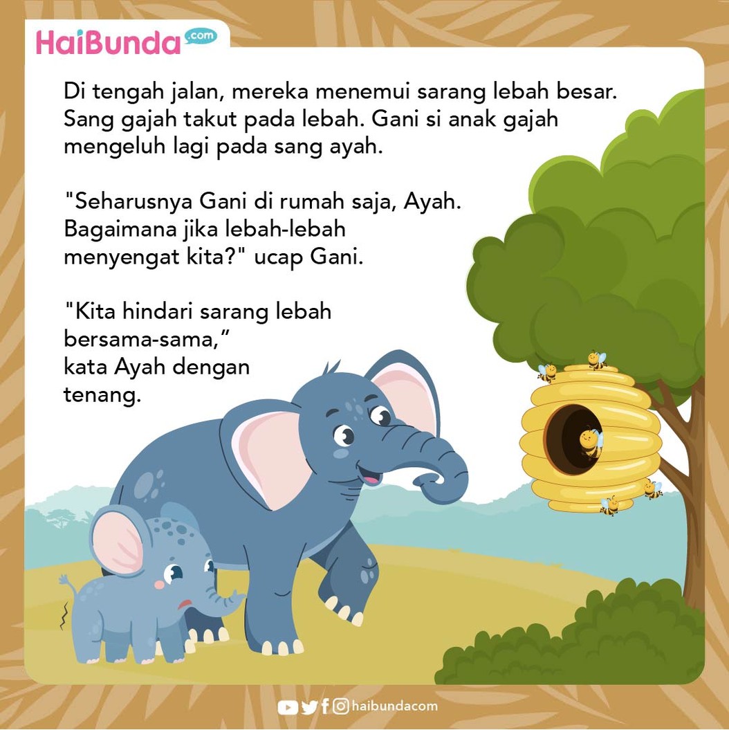 Cerita Fabel Petualangan Gani Si Gajah Penakut
