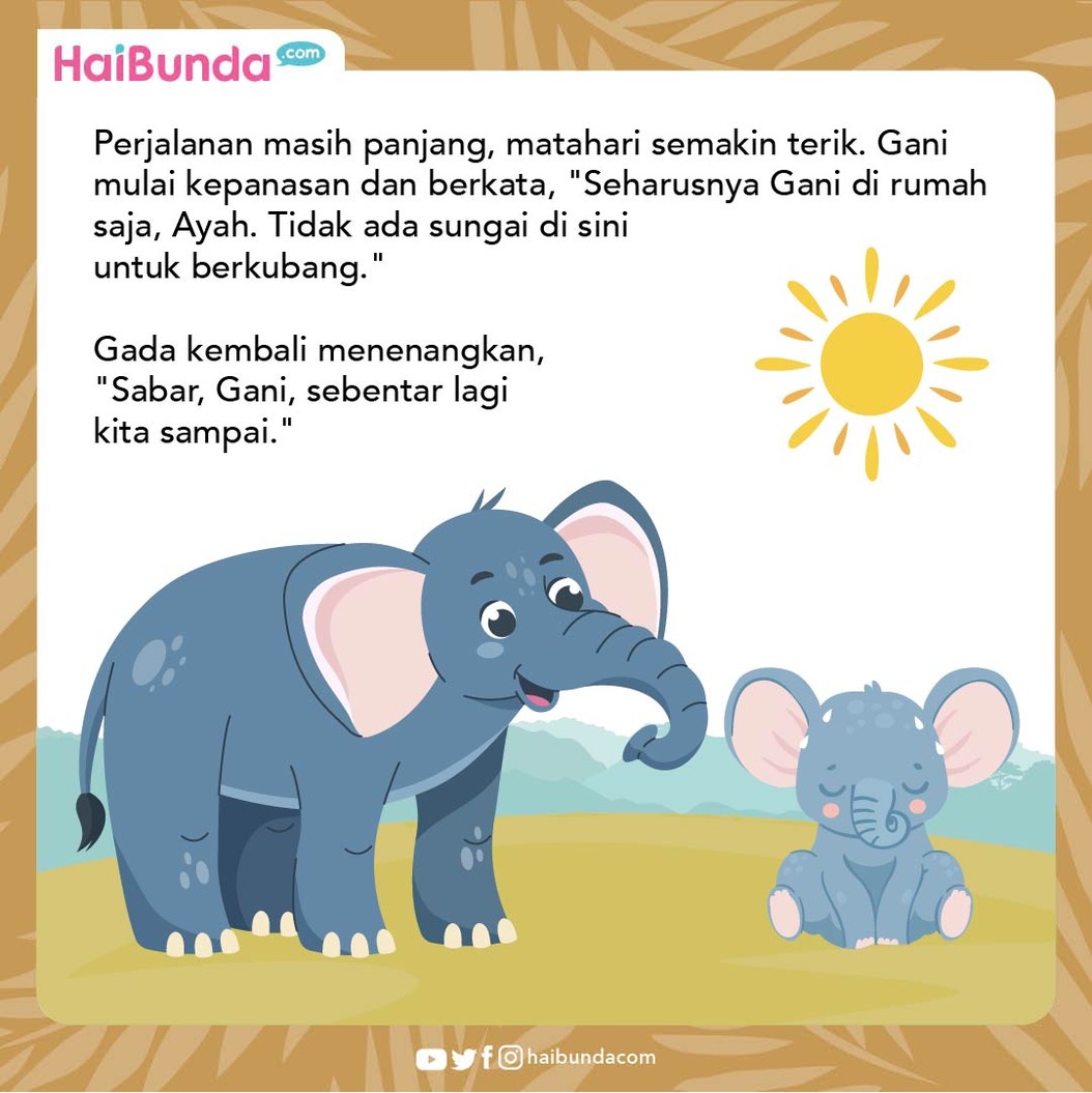 Cerita Fabel Petualangan Gani Si Gajah Penakut