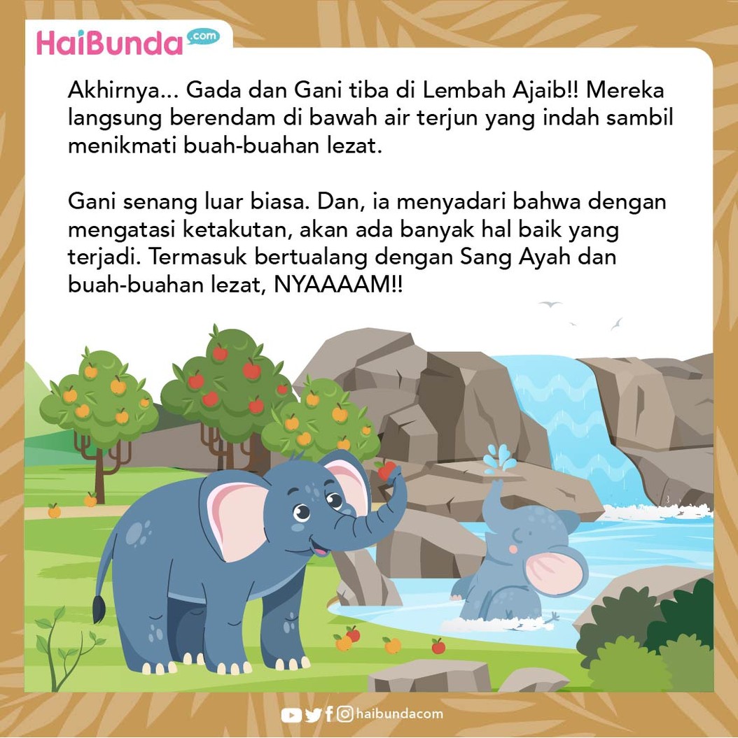 Cerita Fabel Petualangan Gani Si Gajah Penakut