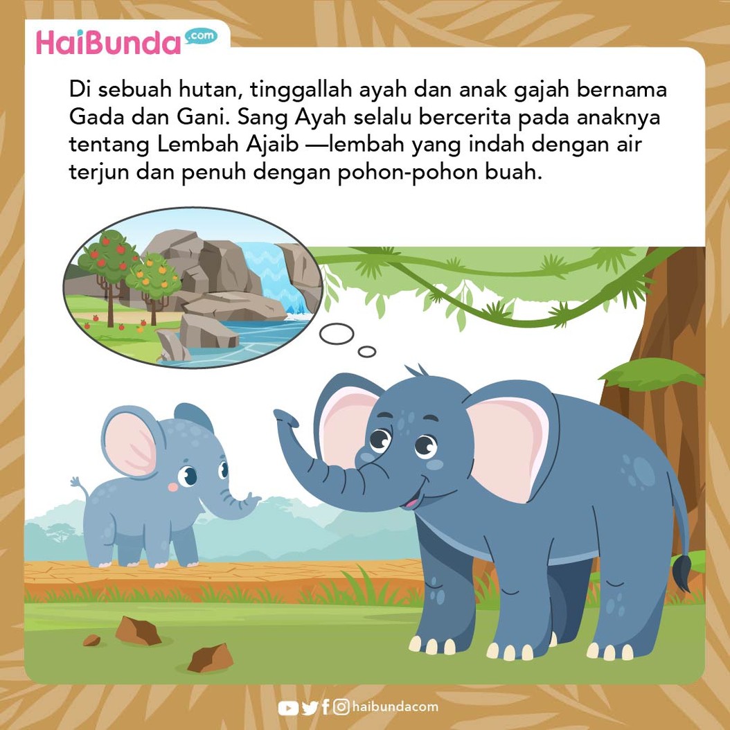 Cerita Fabel Petualangan Gani Si Gajah Penakut